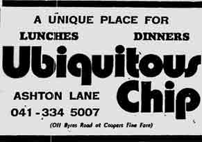 Ubiquitous Chip advert 1977